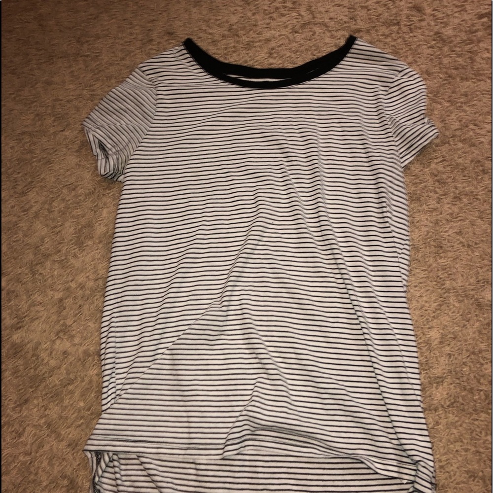 Black and white striped old navy dress shirt